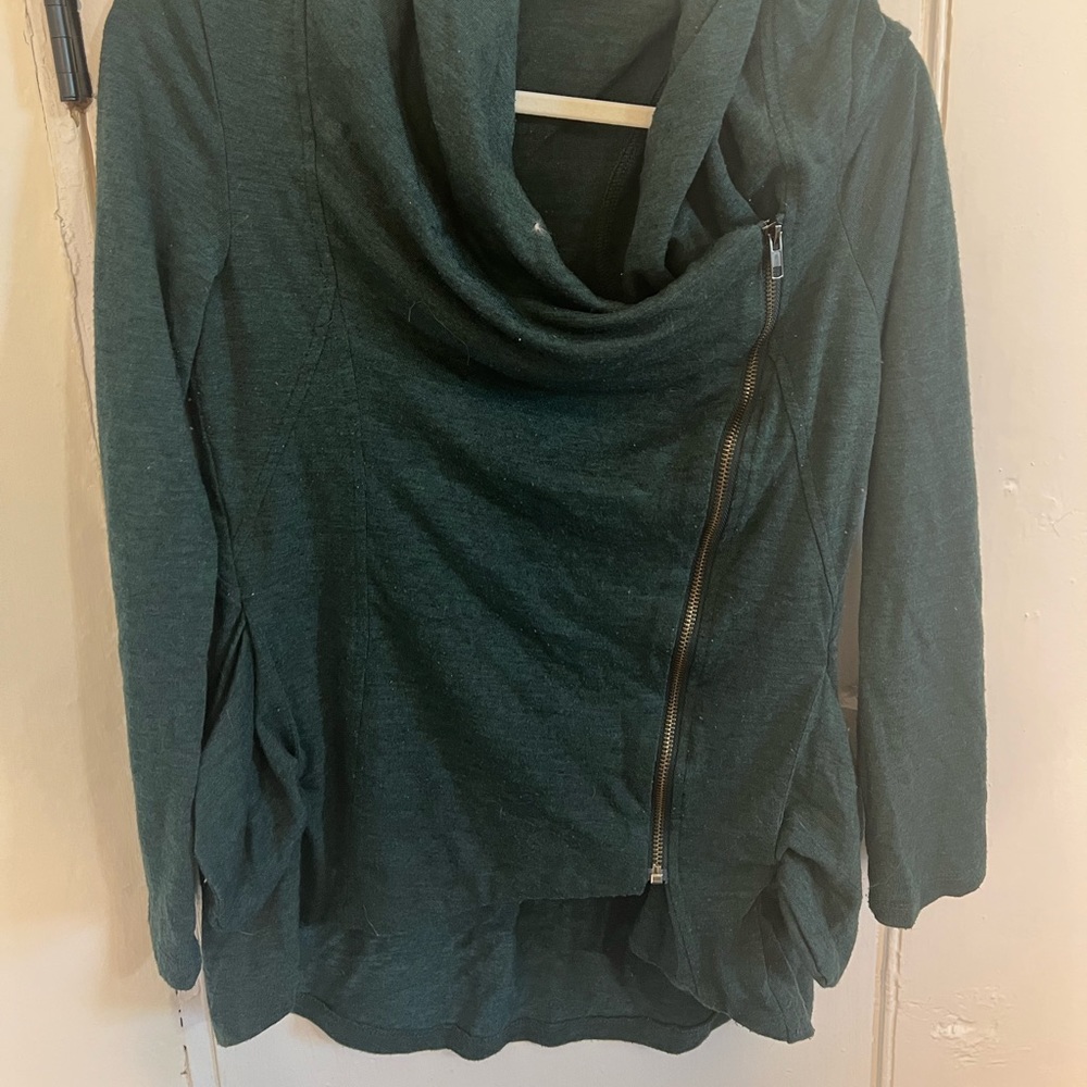 Green Zip Up Sweater